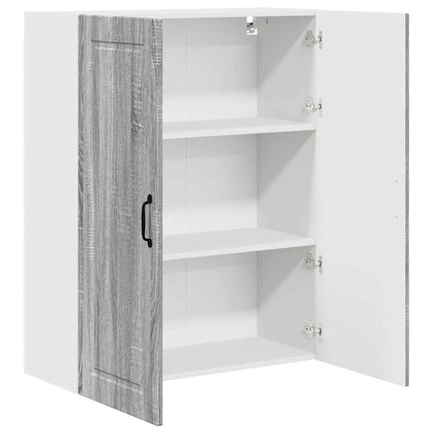 vidaXL Kitchen Wall Cabinet with Shelf Grey Sonoma 80 x 31 x 100 cm