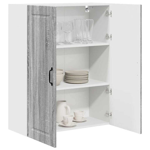 vidaXL Kitchen Wall Cabinet with Shelf Grey Sonoma 80 x 31 x 100 cm