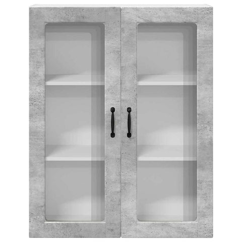 vidaXL Kitchen Wall Cabinet with Shelf Concrete Grey 80 x 31 x 100 cm