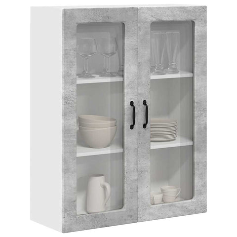 vidaXL Kitchen Wall Cabinet with Shelf Concrete Grey 80 x 31 x 100 cm