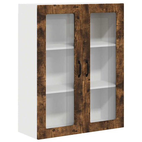vidaXL Kitchen Wall Cabinet with Shelf Smoked Oak 80 x 31 x 100 cm