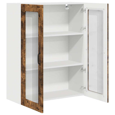 vidaXL Kitchen Wall Cabinet with Shelf Smoked Oak 80 x 31 x 100 cm