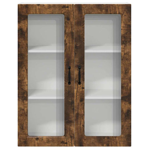 vidaXL Kitchen Wall Cabinet with Shelf Smoked Oak 80 x 31 x 100 cm