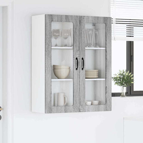 vidaXL Kitchen Wall Cabinet with Shelf Grey Sonoma 80 x 31 x 100 cm