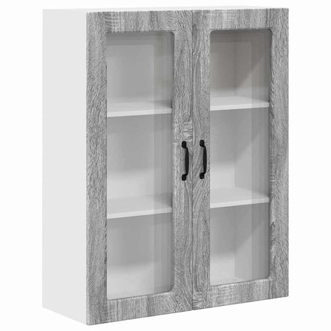 vidaXL Kitchen Wall Cabinet with Shelf Grey Sonoma 80 x 31 x 100 cm