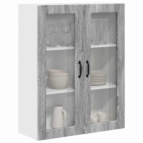 vidaXL Kitchen Wall Cabinet with Shelf Grey Sonoma 80 x 31 x 100 cm