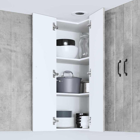 vidaXL Kitchen Wall Cabinet with Shelf Concrete Grey 57 x 57 x 100 cm