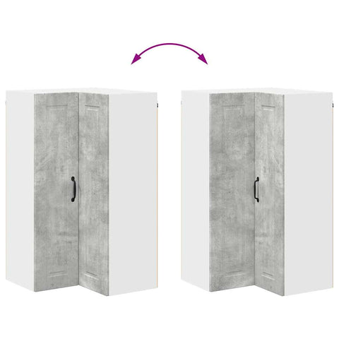 vidaXL Kitchen Wall Cabinet with Shelf Concrete Grey 57 x 57 x 100 cm