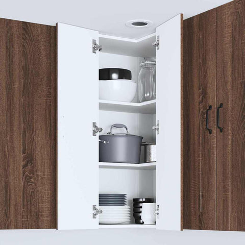 vidaXL Kitchen Wall Cabinet Brown Oak 57 x 57 x 100 cm Engineered Wood