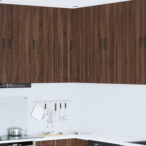 vidaXL Kitchen Wall Cabinet Brown Oak 57 x 57 x 100 cm Engineered Wood