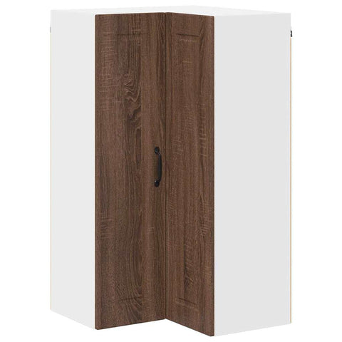 vidaXL Kitchen Wall Cabinet Brown Oak 57 x 57 x 100 cm Engineered Wood