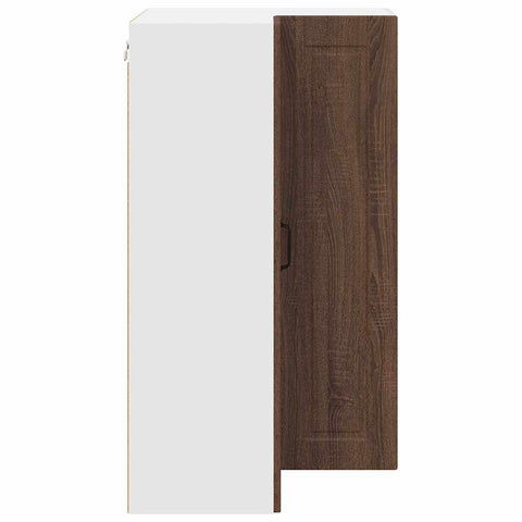 vidaXL Kitchen Wall Cabinet Brown Oak 57 x 57 x 100 cm Engineered Wood