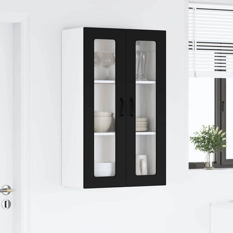 vidaXL Kitchen Wall Cabinet Black 60 x 31 x 100 cm Engineered Wood