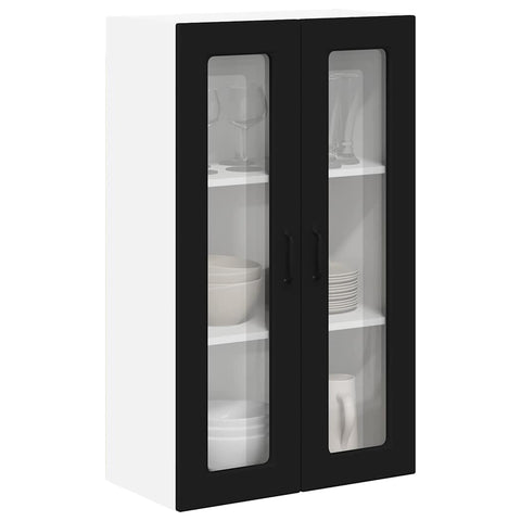 vidaXL Kitchen Wall Cabinet Black 60 x 31 x 100 cm Engineered Wood