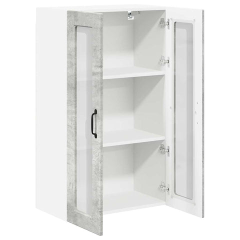 vidaXL Kitchen Wall Cabinet with Shelf Concrete Grey 60 x 31 x 100 cm