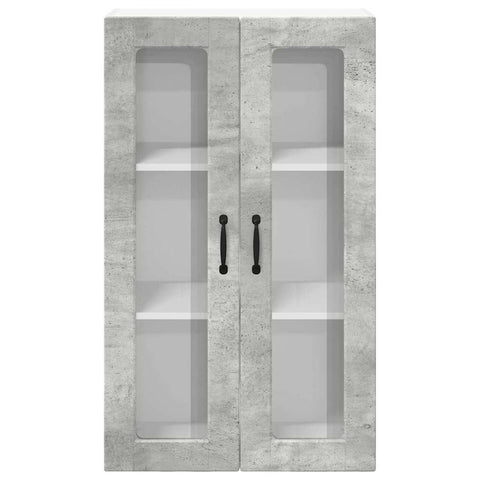 vidaXL Kitchen Wall Cabinet with Shelf Concrete Grey 60 x 31 x 100 cm