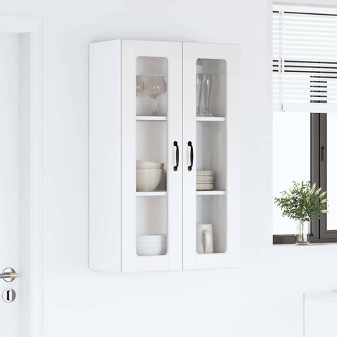 vidaXL Kitchen Wall Cabinet High Gloss White 60 x 31 x 100 cm