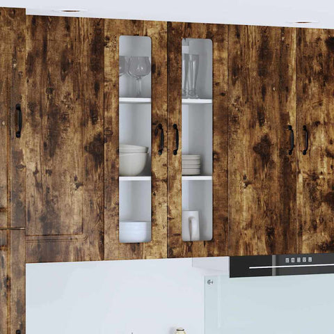 vidaXL Kitchen Wall Cabinet with Shelf Smoked Oak 60 x 31 x 100 cm