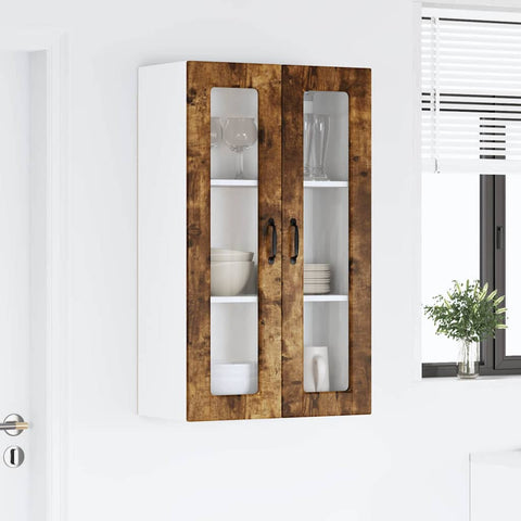 vidaXL Kitchen Wall Cabinet with Shelf Smoked Oak 60 x 31 x 100 cm