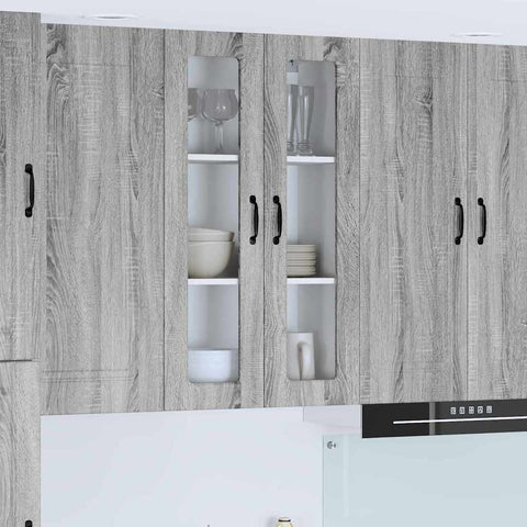 vidaXL Kitchen Wall Cabinet with Shelf Grey Sonoma 60 x 31 x 100 cm