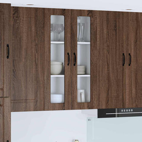 vidaXL Kitchen Wall Cabinet Brown Oak 60 x 31 x 100 cm Engineered Wood