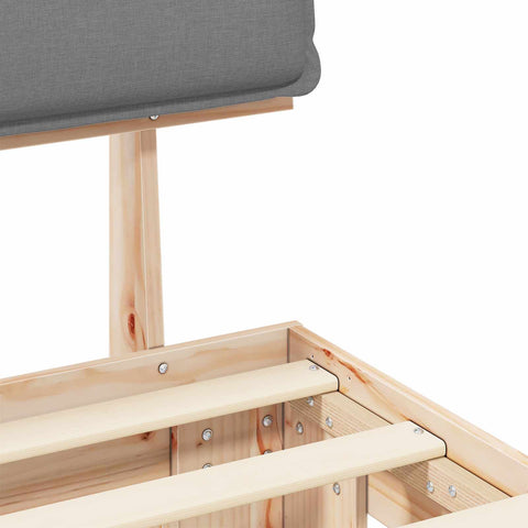 vidaXL Bed Frame with Upholstered Headboard Light Grey 200 x 200 cm