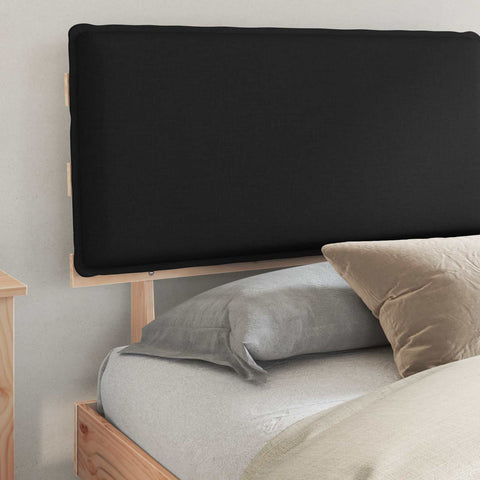 vidaXL Bed Frame with Upholstered Headboard Black 200 x 200 cm