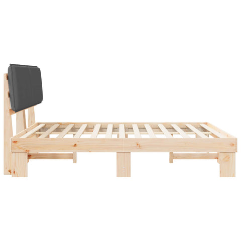 vidaXL Bed Frame with Upholstered Headboard Dark Grey 180 x 200 cm