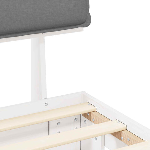 vidaXL Bed Frame with Upholstered Headboard Light Grey 180 x 200 cm