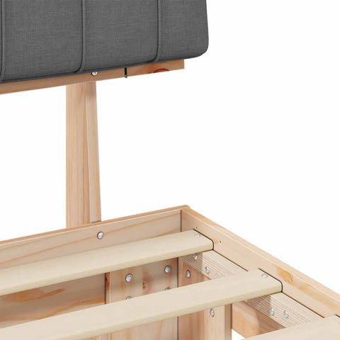 vidaXL Bed Frame with Upholstered Headboard Light Grey 200 x 200 cm