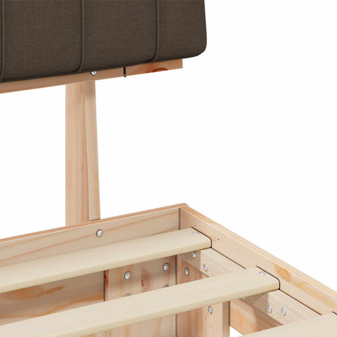 vidaXL Bed Frame with Upholstered Headboard Taupe 200 x 200 cm