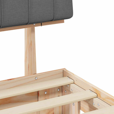 vidaXL Bed Frame with Upholstered Headboard Light Grey 180 x 200 cm
