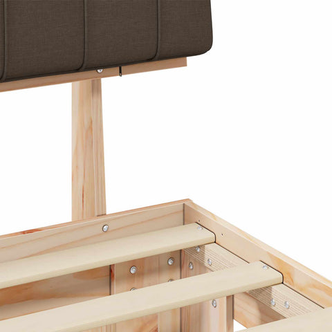 vidaXL Bed Frame with Upholstered Headboard Taupe 180 x 200 cm