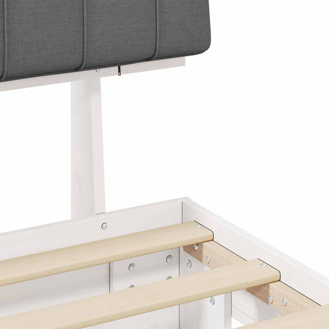 vidaXL Bed Frame with Upholstered Headboard Light Grey 180 x 200 cm