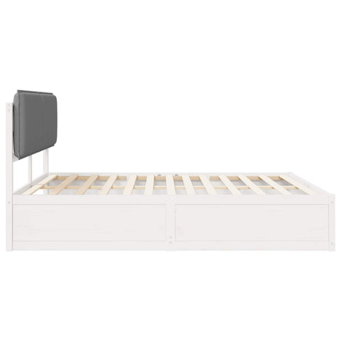vidaXL Bed Frame with Upholstered Headboard Light Grey 200 x 200 cm