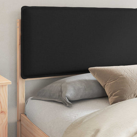 vidaXL Bed Frame with Upholstered Headboard Black 180 x 200 cm
