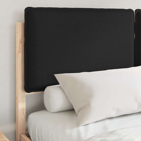 vidaXL Bed Frame with Upholstered Headboard Black 160 x 200 cm