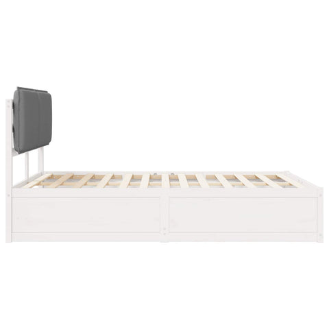 vidaXL Bed Frame with Upholstered Headboard Light Grey 160 x 200 cm