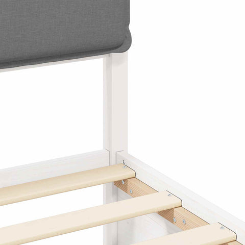 vidaXL Bed Frame with Upholstered Headboard Light Grey 150 x 200 cm