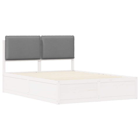 vidaXL Bed Frame with Upholstered Headboard Light Grey 140 x 190 cm
