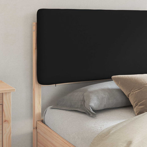 vidaXL Bed Frame with Upholstered Headboard Black 200 x 200 cm