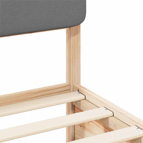 vidaXL Bed Frame with Upholstered Headboard Light Grey 150 x 200 cm