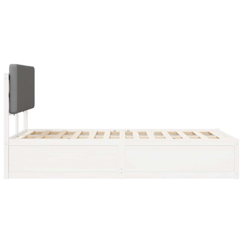vidaXL Bed Frame with Upholstered Headboard Light Grey 135 x 190 cm