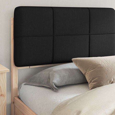 vidaXL Bed Frame with Upholstered Headboard Black 200 x 200 cm