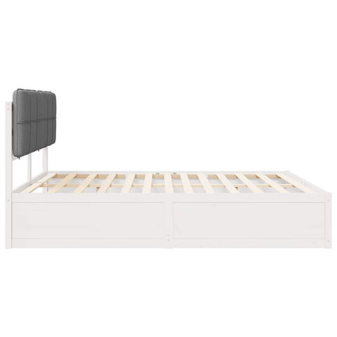 vidaXL Bed Frame with Upholstered Headboard Light Grey 200 x 200 cm