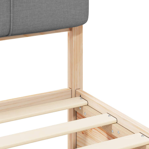 vidaXL Bed Frame with Upholstered Headboard Light Grey 180 x 200 cm