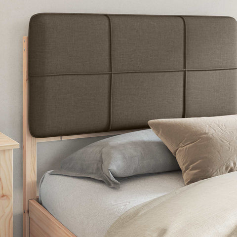 vidaXL Bed Frame with Upholstered Headboard Taupe 180 x 200 cm
