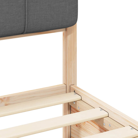 vidaXL Bed Frame with Upholstered Headboard Dark Grey 160 x 200 cm