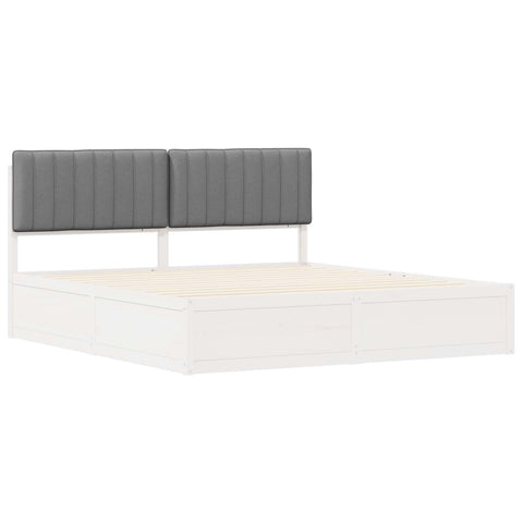 vidaXL Bed Frame with Upholstered Headboard Light Grey 180 x 200 cm