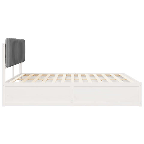 vidaXL Bed Frame with Upholstered Headboard Light Grey 180 x 200 cm